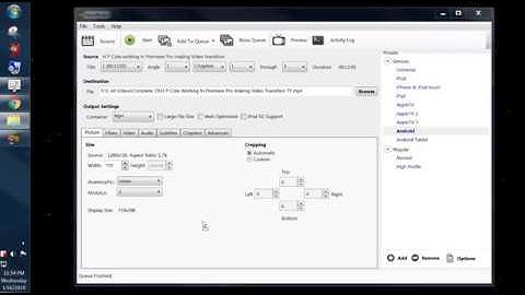 I discover new settings in handbrake program for uploading videos
