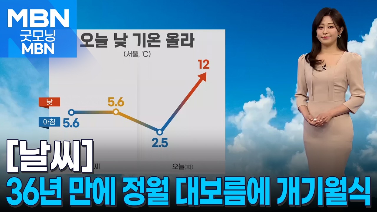 [날씨] 동해안 눈·비…36년 만에 정월 대보름에 개기월식 [굿모닝 MBN]