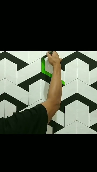 Cat dinding 3D tampak indah #3dwallpainting #art #tutorial #artist