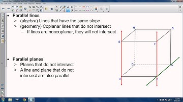 Segments, Rays, Parallel Lines and Planes