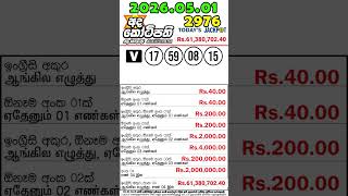 Ada Kotipathi 2976 2026.05.01 Today DLB Lottery Result අද කෝටිපති ලොතරැයි ප්‍රතිඵල #Lottery #DLB