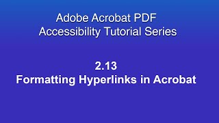 2 13 Formatting Hyperlinks in Acrobat