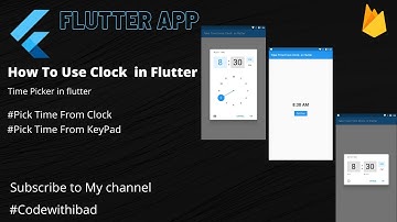 How To Use Clock in Flutter | Take Time From Clock In Flutter | #timePicker