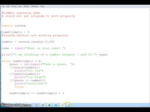 Debugging-Help Guess the number Python
