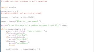 Debugging-Help Guess the number Python