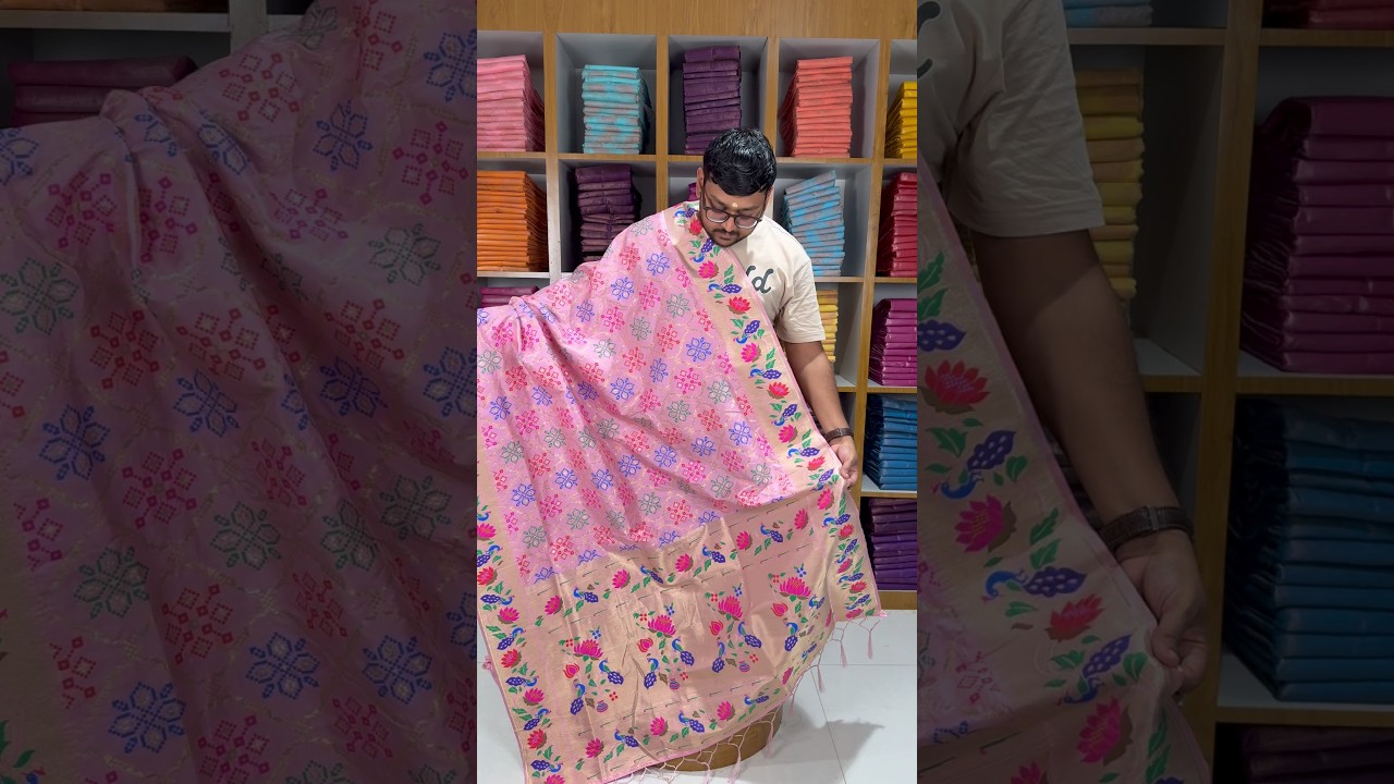 Pure Soft Silk Bandhani Patola Fusion Paithani Saree