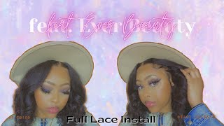 Kinky Straight FULL Lace Install 🥰 feat. Ever Beauty (ALIEXPRESS) | Bleaching Knots + Plucking