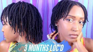 3 MONTHS LOC Update - My first re-tightening &amp; growth - Dreadloc Journey 2