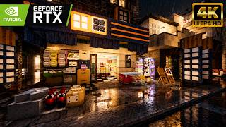 Minecraft Realistic Japanese City Tour ☔ | Yuushya Townscape Mod