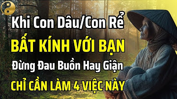 KHI CON DÂU CON RỂ BẤT KÍNH, ĐỪNG VỘI BUỒN HAY NÓNG GIẬN MÀ CHỈ CẦN LÀM 4 VIỆC NÀY | TÂM SỰ CỔ NHÂN