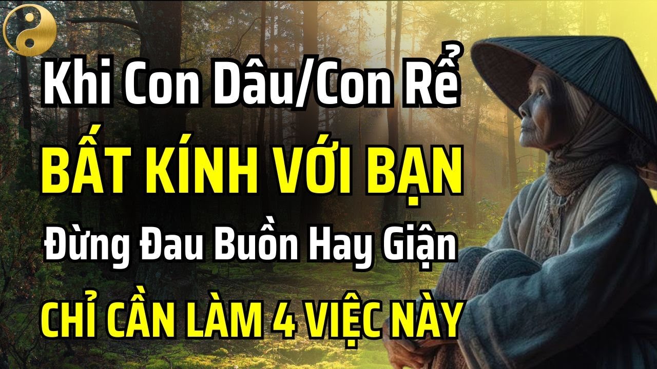 KHI CON DÂU CON RỂ BẤT KÍNH, ĐỪNG VỘI BUỒN HAY NÓNG GIẬN MÀ CHỈ CẦN LÀM 4 VIỆC NÀY | TÂM SỰ CỔ NHÂN