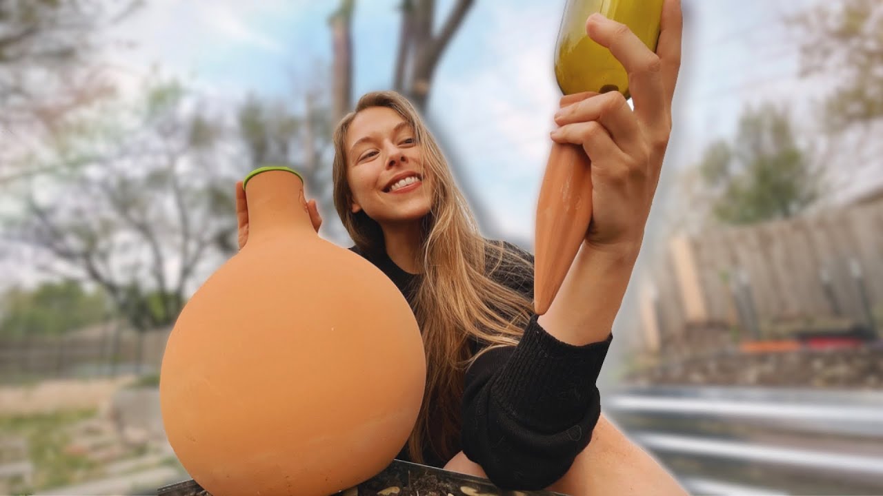 Using Oya's & Wine Bottles To Help REDUCE My Watering Needs In The Garden! 🍷 ( VLOG )