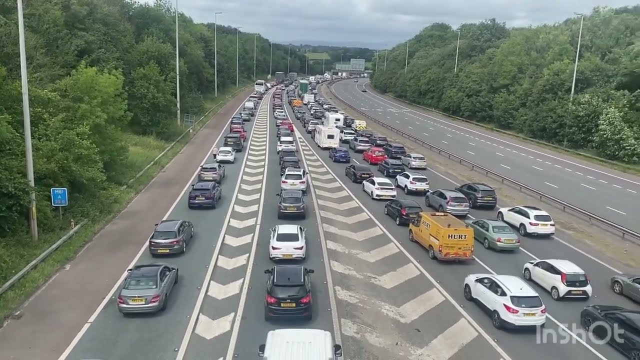 Milk tanker accident at Preston on the M6