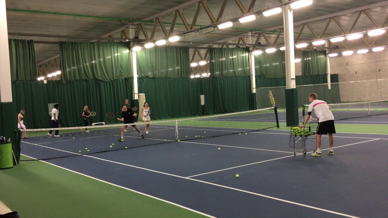 Andy Hill Cardio Tennis Intercept 2 ball volley drill YouTube