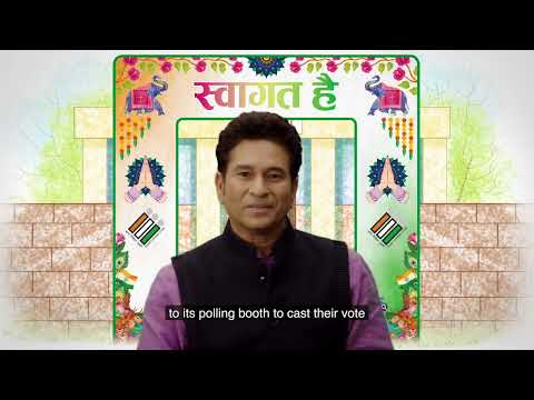 The Election Commission of India welcomes every voter to the polling booth to cast their vote!