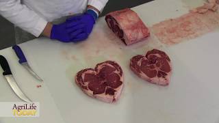 The texas a&m rosenthal meat science and technology center is
providing heart-shaped ribeyes available for $14.99 per pound at
center's retail shop throu...