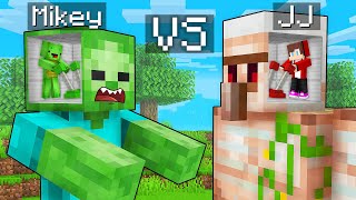 Mikey and JJ Control Zombie vs Golem MIND Survival Battle in Minecraft (Maizen)