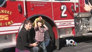Four year old honored for saving mom