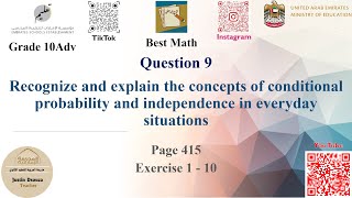 Conditional probability | Q9 P1 | 10A | EoT2 |