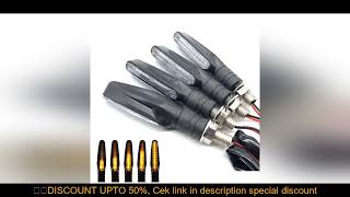 4pcs Motorcycle Turn Sequential Signals LED Blinker Flowing Water Flashing Lights Tail Stop Indicato
