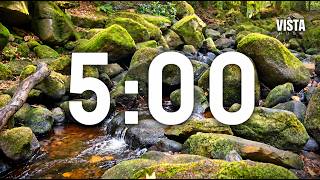 5 Minute Nature Timer | Calming Piano & Water Sounds