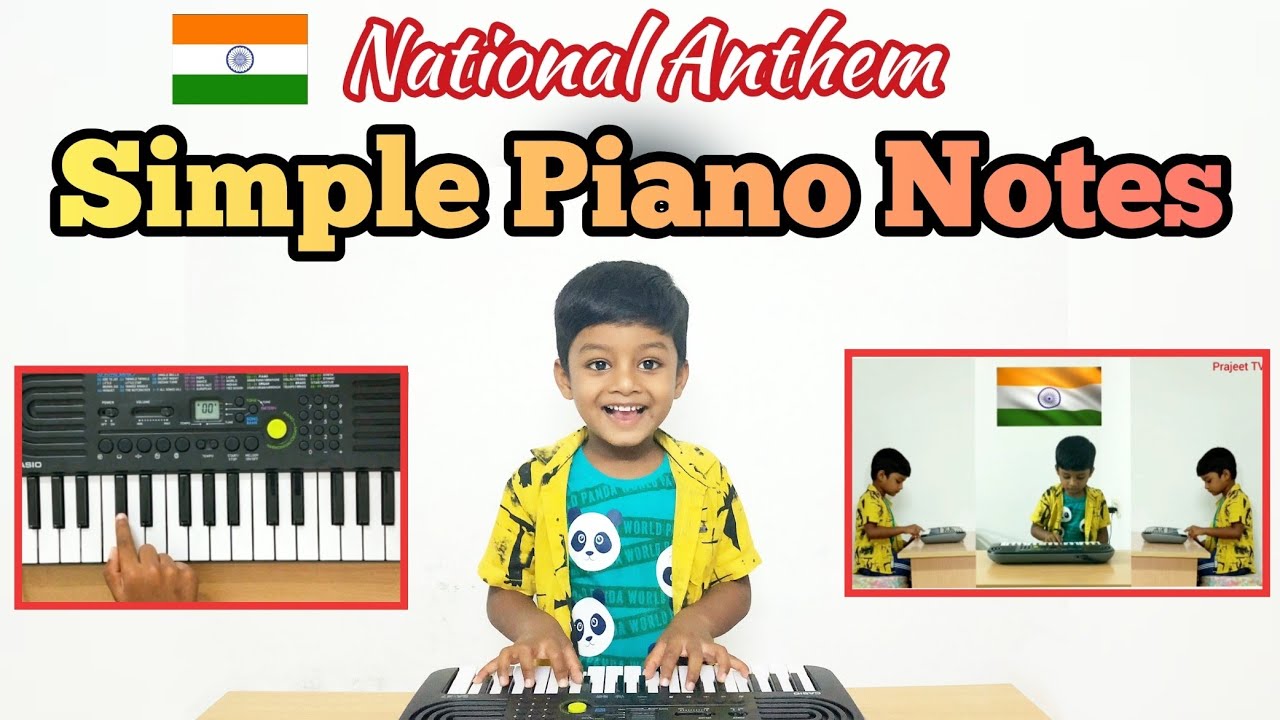 Jana Gana Mana Easy Piano notes | Keyboard tutorial | National Anthem