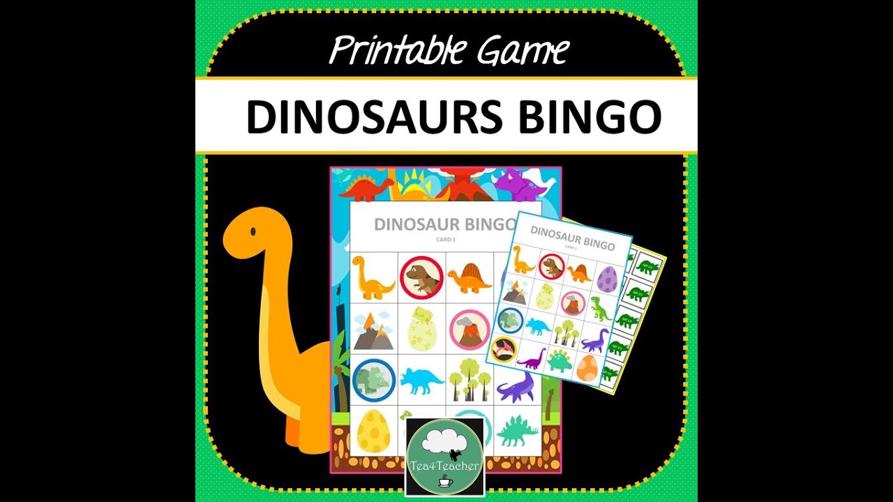 Dinosaurs Bingo Game by Tea4Teacher LEARN VOCABULARY FAST!