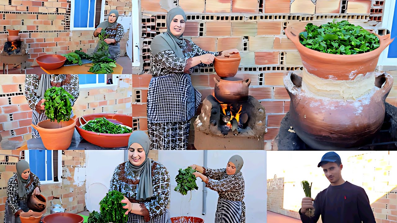 طبخ البقولة 🍀على الحطب 🪵جوّ بلدي أصيل وبرمة ديال الفخار… وغرس البقدونس والكسبرة🌱