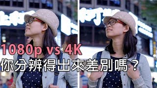 1080P VS 4K 影片拍攝，你分辨得出來差別嗎?#高畫質影片拍攝比較