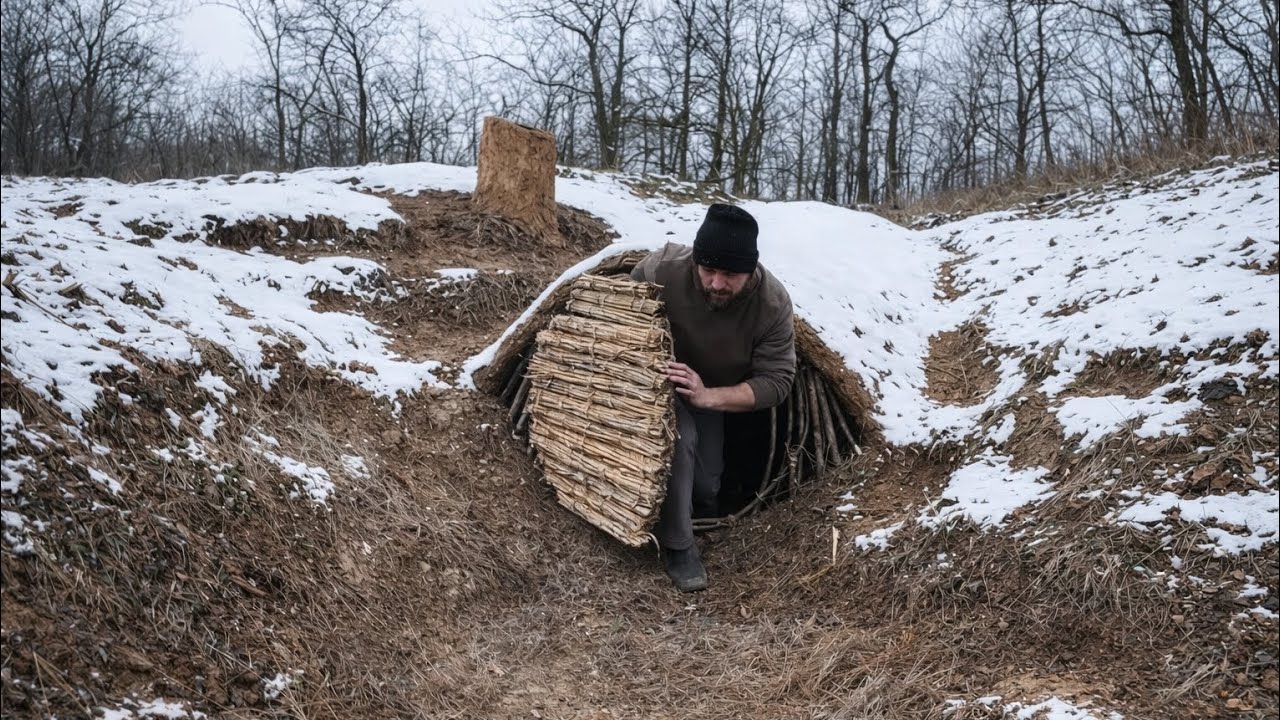 Underground house making in snow ( How to make Underground house)