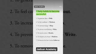 7 DAILY HABITS TO BECOME SUCCESSFUL..#SHORTVIDEO #MEDICAL KNOWLEDGE #TRENDINGSHORTS #VIRALVIDEO