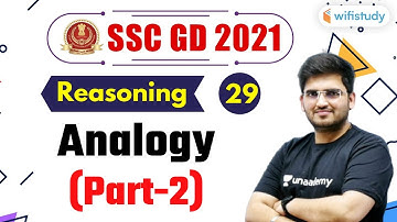 6:00 PM- SSC GD 2021 | Reasoning by Deepak Tirthyani | Analogy (Part-2)
