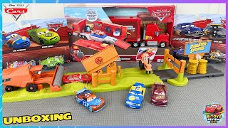Unboxing Disney Pixar Car Transporting Mack Playset | Review Disney Car Lighting McQueen, Sally ASMR