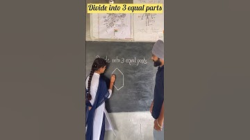 Divide into 3 equal parts / innovative ideas #education #maths #school #viralshorts #youtubeshorts