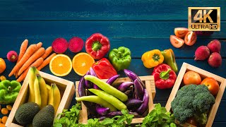 4K fruits and vegetables slow motion screenshot 3