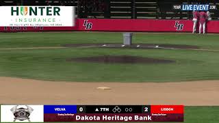 Lisbon vs Velva - North Dakota State B Legion Baseball Tournament