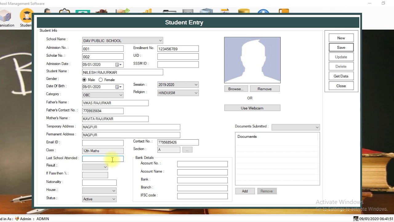 Student Data Entry - YouTube