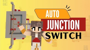 Automatic Minecraft Rail Junction Switch for Bedrock and Java Edition | Easy Redstone Tutorial