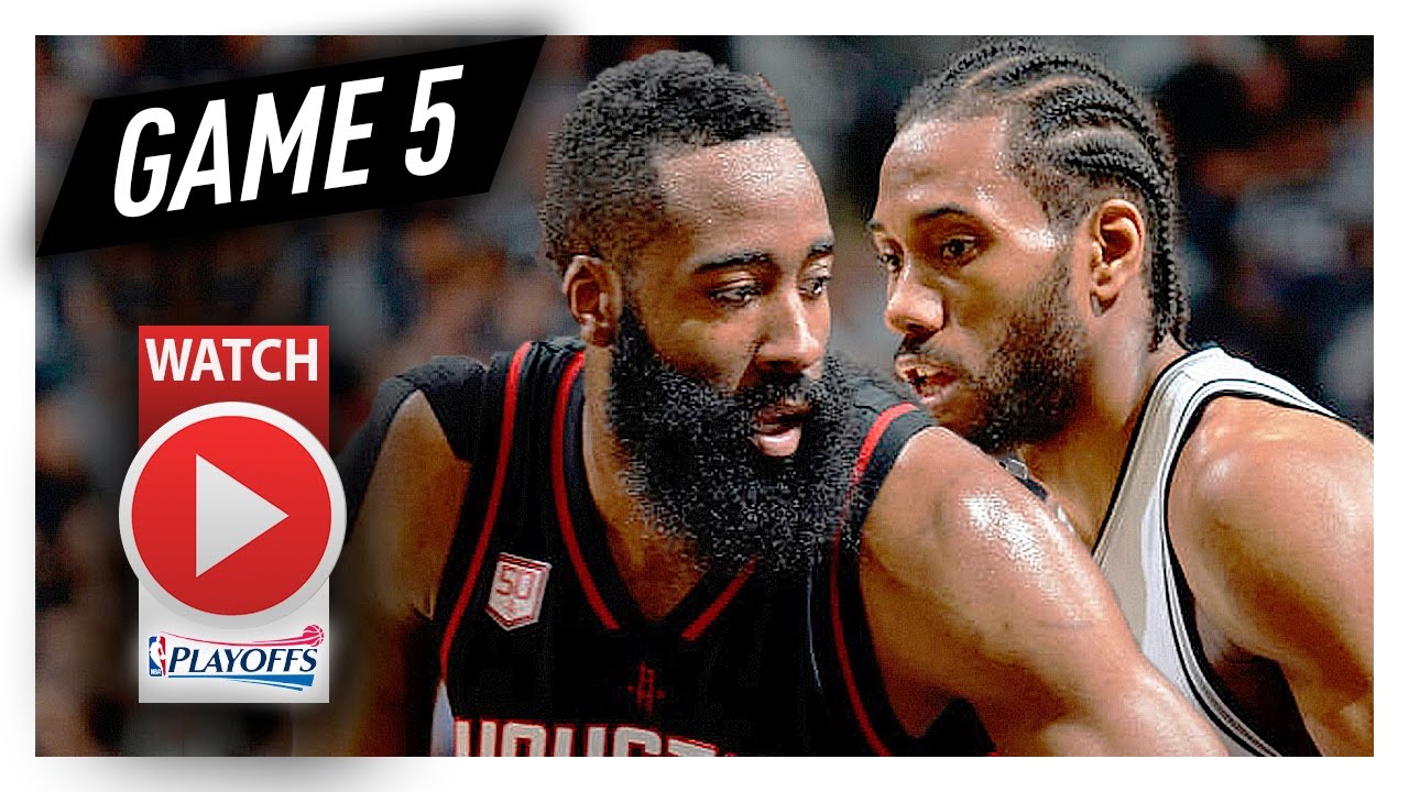 James Harden vs Kawhi Leonard Game 5 MVP Duel Highlights (2017 Playoffs ...
