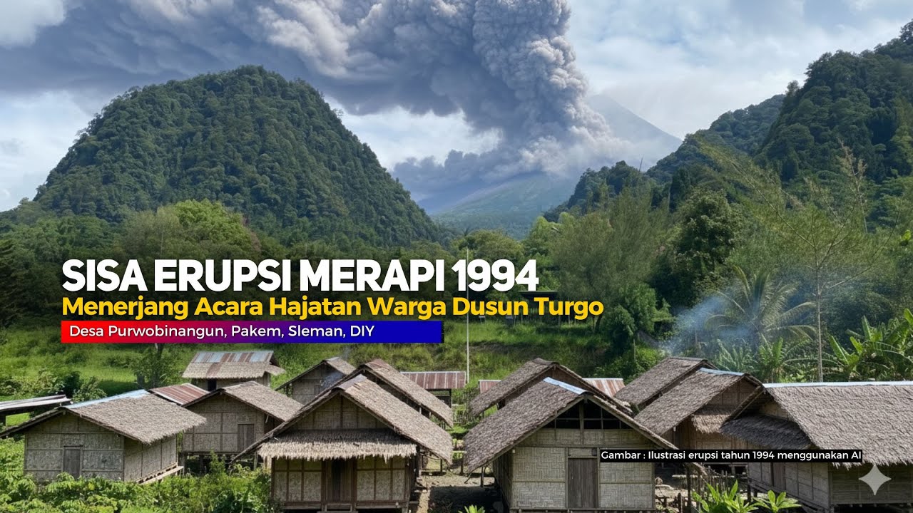 SISA ERUPSI GUNUNG MERAPI YANG MENERJANG DUSUN TURGO TAHUN 1994 - Cerita Desa Bukit Turgo