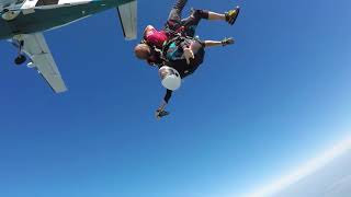 The exit of my skydive with CSC August 29, 2019 Chicagoland Skydiving Center