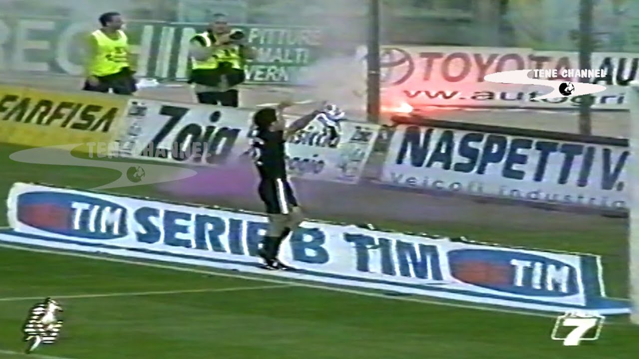 ANCONA-ASCOLI DERBY 1-1 SERIE B 2002-03 GARA DEL 27 APRILE 2003 GOL DI TENTONI E MAGONI 