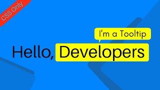 Tooltip CSS | How to create tooltip with only CSS