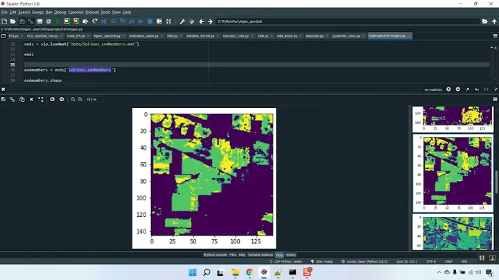 Hyper Spectral Image Classification Satellite Image in Python Projects