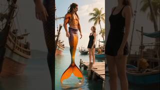 Wow Merman Emerges From The Water And Meets The Beach Girl