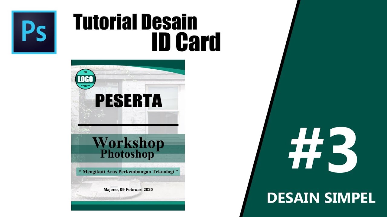  Membuat  ID Card di  Photoshop  Desain  3 YouTube