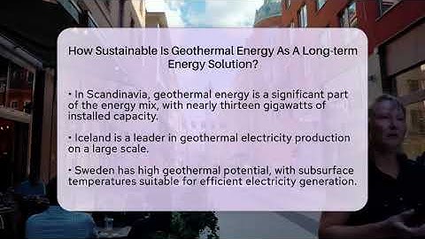 How Sustainable Is Geothermal Energy As A Long-term Energy Solution? - Unmapping Scandinavia