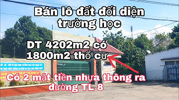 Nhà đất củ chi | giá rẻ | giới thiệu | Lô đất 2 mặt tiền đường nhựa DT 4202m2 có 1800m thổ cư