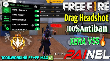Free fire  XERA V55 Headshot PANEL🔥100%Antiban Hack ✅Rank Working SenXi Panel | New Injector Hack