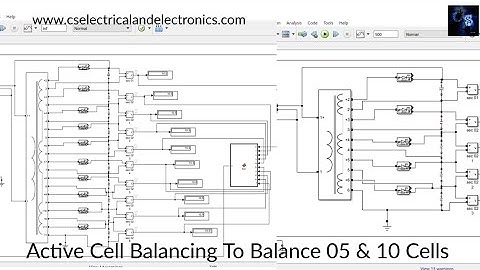 Active Cell Balancing To Balance 05 And 10 Cells, Download MATLAB Simulink File